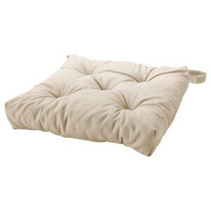 IKEA Polyester Malinda Chair Cushion, Light Beige 16/14x15x3 "